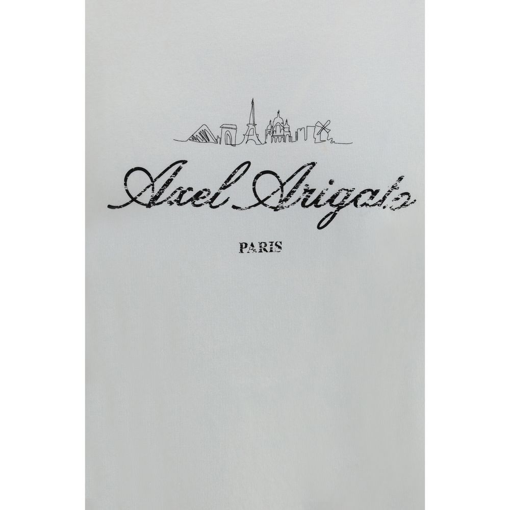 T-Shirt by Axel Arigato for men in organic cotton white & print showcases a unassuming silhouette, artfully detailed with a refined and unassuming for a sophisticated, contemporary look.