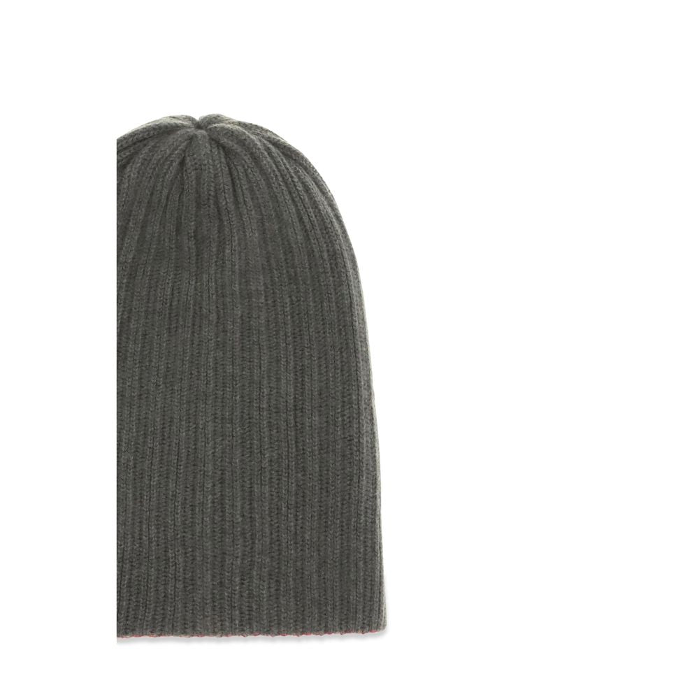 Beanie Hat by Baziszt for men in cashmere bicolour features a distinguished knit construction, showcasing the sophisticated silhouette and distinguished finish of the Cashmere Beanie Hat.