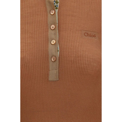Chloé Women's Slim Long-Sleeve Merino Wool Shirt - Beige Pearl
