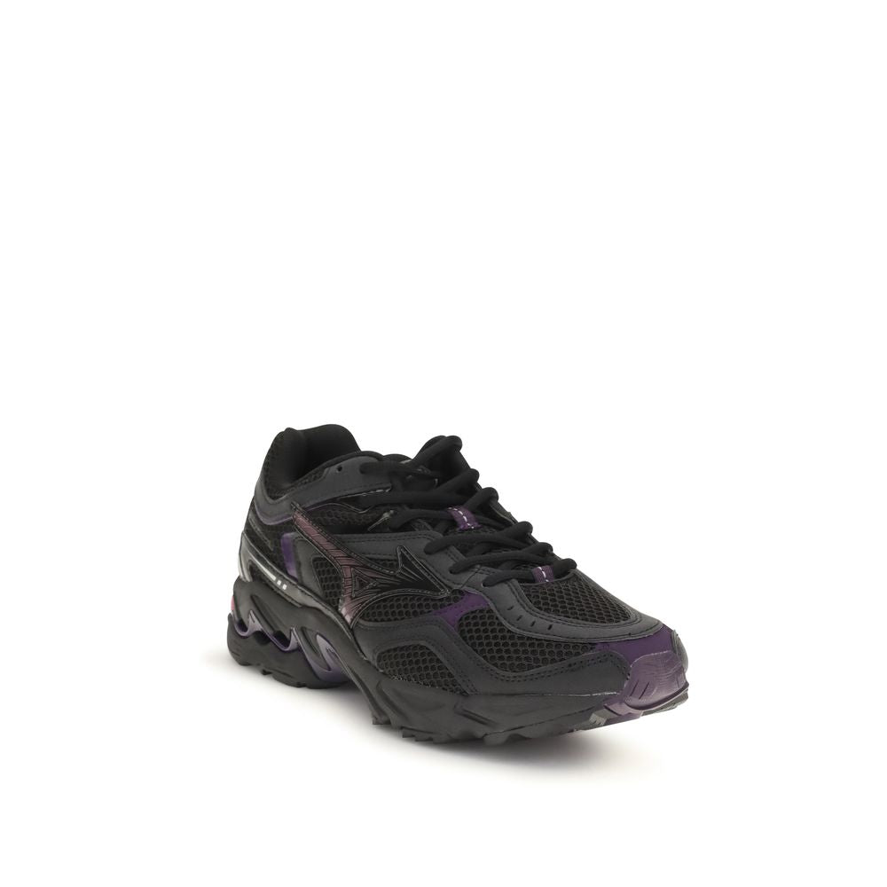 Athletic Sneakers by MIZUNO for men in rubber & fabric black features an timeless silhouette from the Men's Athletic Rubber & Fabric Sneakers collection, showcasing a timeless athletic style for a timeless look.