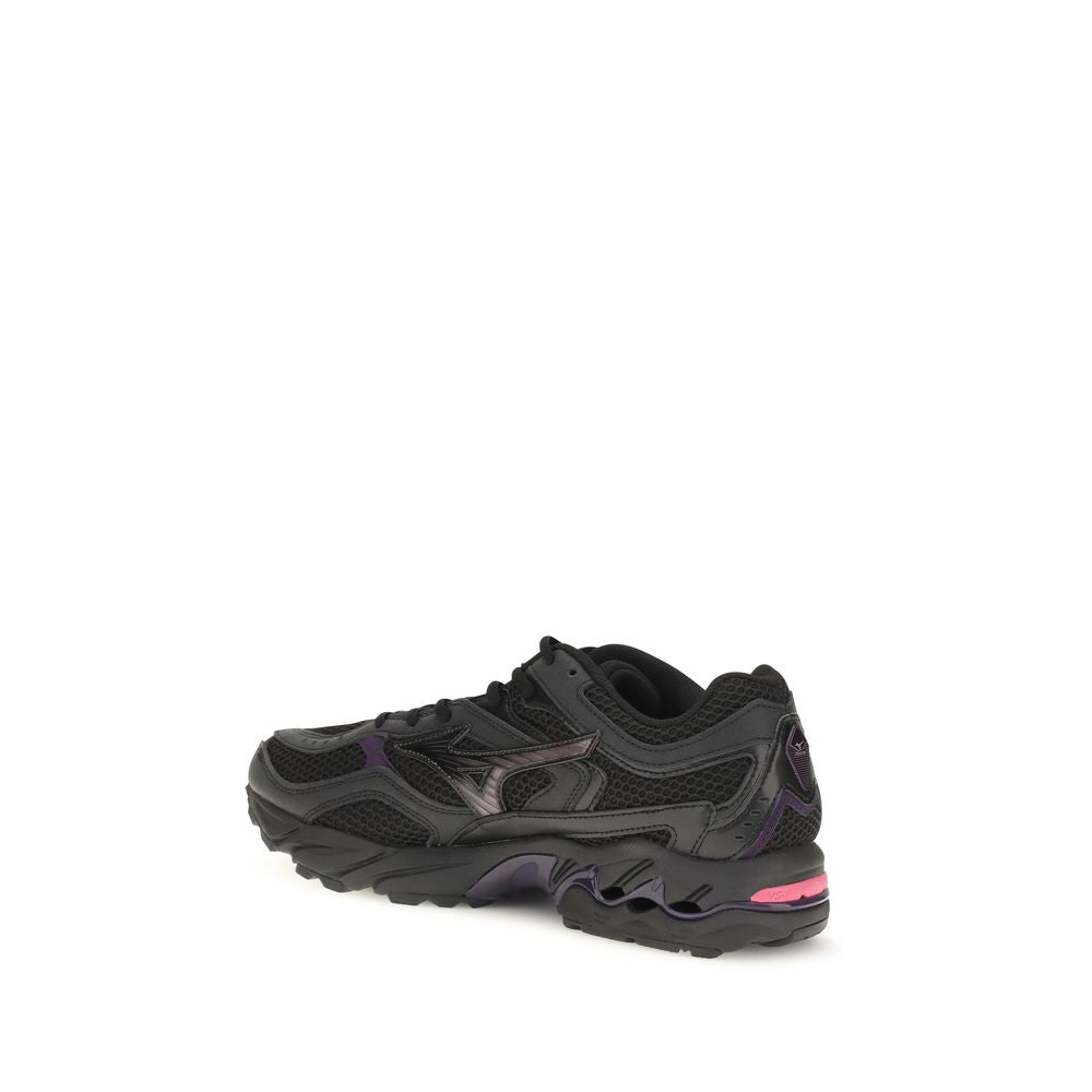 Athletic Sneakers by MIZUNO for men in rubber & fabric black showcases an impeccable silhouette, defined by an impeccable athletic style design that perfectly captures the essence of the Men's Athletic Rubber & Fabric Sneakers.