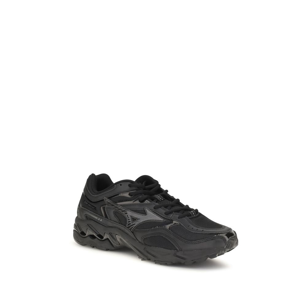 Athletic Sneakers by MIZUNO for men in tu fabric black showcases a architectural silhouette, artfully capturing the essence of the Men's Athletic TU Fabric Sneakers with its signature architectural athletic style construction.