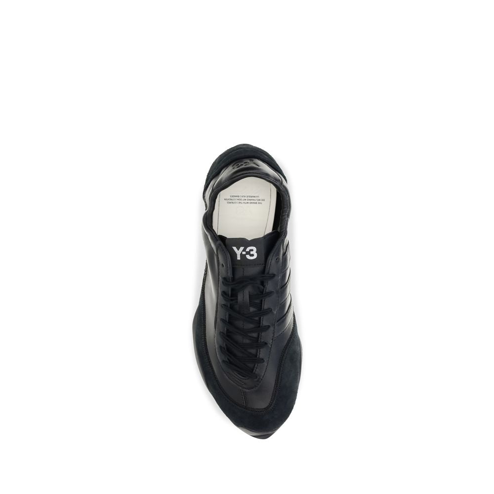 Athletic Sneakers by Y-3 for men in bos taurus calf leather & rubber black features an exquisite silhouette, showcasing the premium athletic style of the Men's Athletic Bos Taurus Calf Leather & Rubber Sneakers with an exquisite finish.