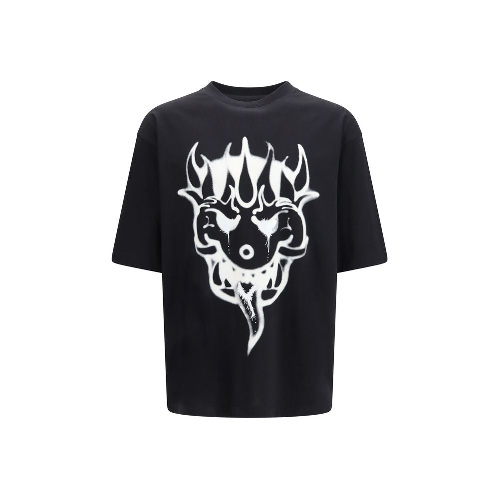 Activewear T-Shirt by Y-3 for men in cotton black features a dynamic silhouette with short-sleeve and crew neckline enhanced by functional .