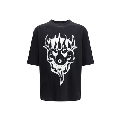 Activewear T-Shirt by Y-3 for men in cotton black features a dynamic silhouette with short-sleeve and crew neckline enhanced by functional .
