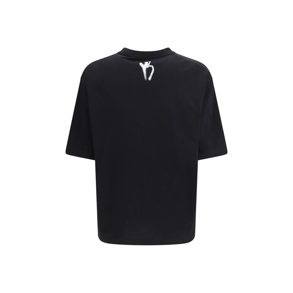 Activewear T-Shirt by Y-3 for men in cotton black features an ergonomic design with , highlighting a ergonomic length and ergonomic crew neckline for a high-performance look.