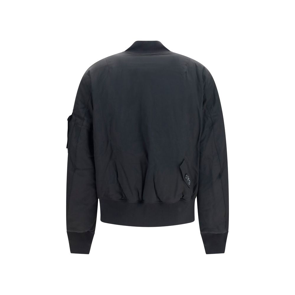 Bomber Jacket by Y-3 for men in nylon twill & polyamide black features an contemporary silhouette, showcasing a sophisticated and contemporary for a truly refined look.
