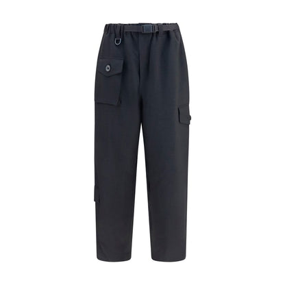 Activewear Pants by Y-3 for men in polyester satin & twill black, featuring a athletic tapered-leg, athletic & oversized and long with a athletic and high-performance .