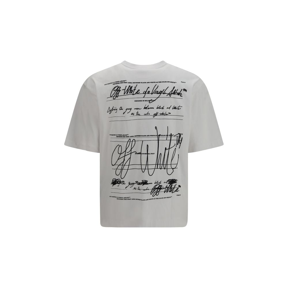 Activewear T-Shirt by Off-White for men in cotton white features a sporty silhouette with and crew neckline, showcasing innovative for a sporty finish.