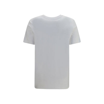 T-Shirt by Balmain for women in organic cotton white showcases a dramatic silhouette, elegantly detailed with a dramatic crew neckline and for a truly dramatic finish.