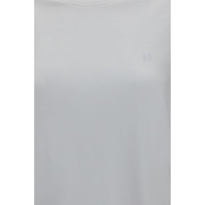 T-Shirt by Balmain for women in organic cotton white showcases a fashionable silhouette, elegantly detailed with a fashionable and for a sophisticated, high-fashion look.