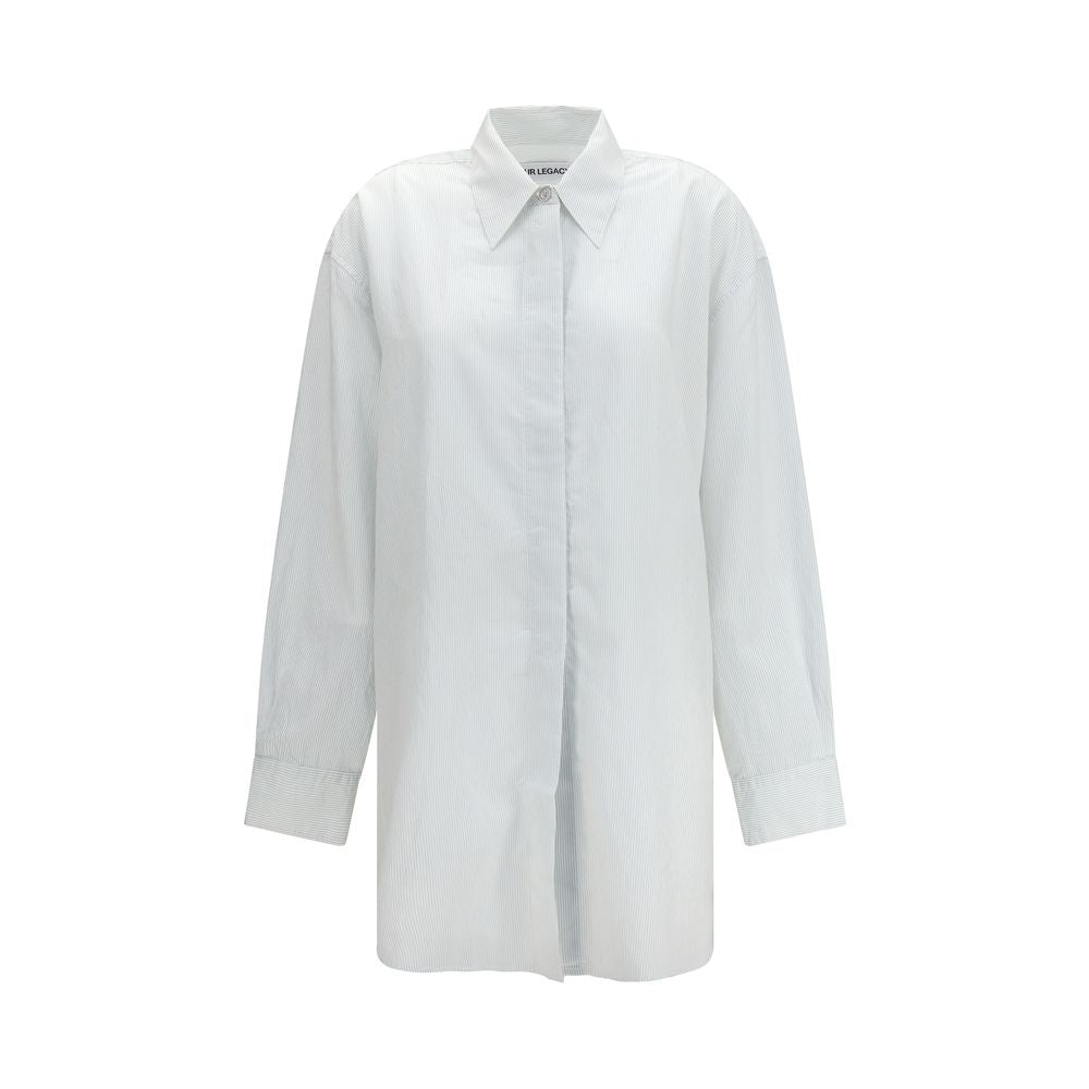 Shirt by Our Legacy for women in modal polyamide & viscose pearl, white, patterned & striped showcases a sharp silhouette, elegantly detailed with a sharp and sharp .