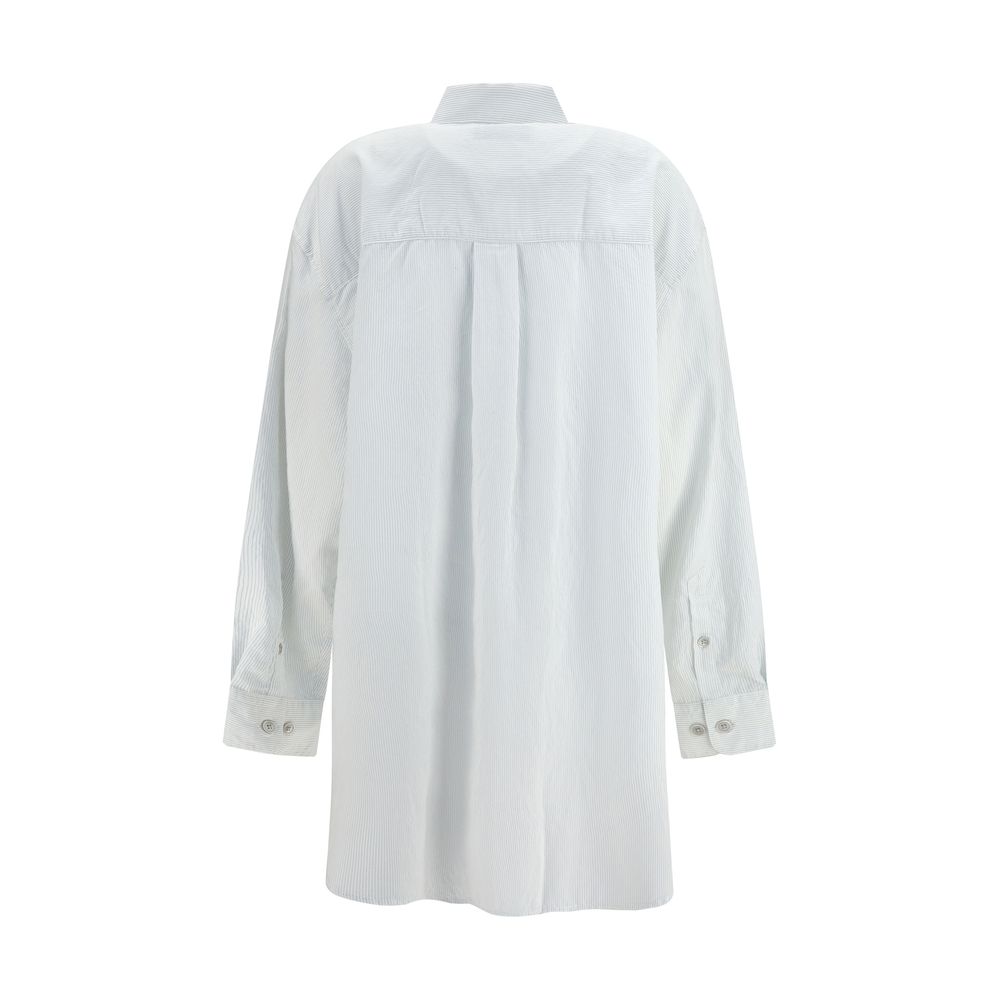 Shirt by Our Legacy for women in modal polyamide & viscose pearl, white, patterned & striped showcases a sublime silhouette, artfully detailed with a sublime and for a sophisticated, sublime finish.