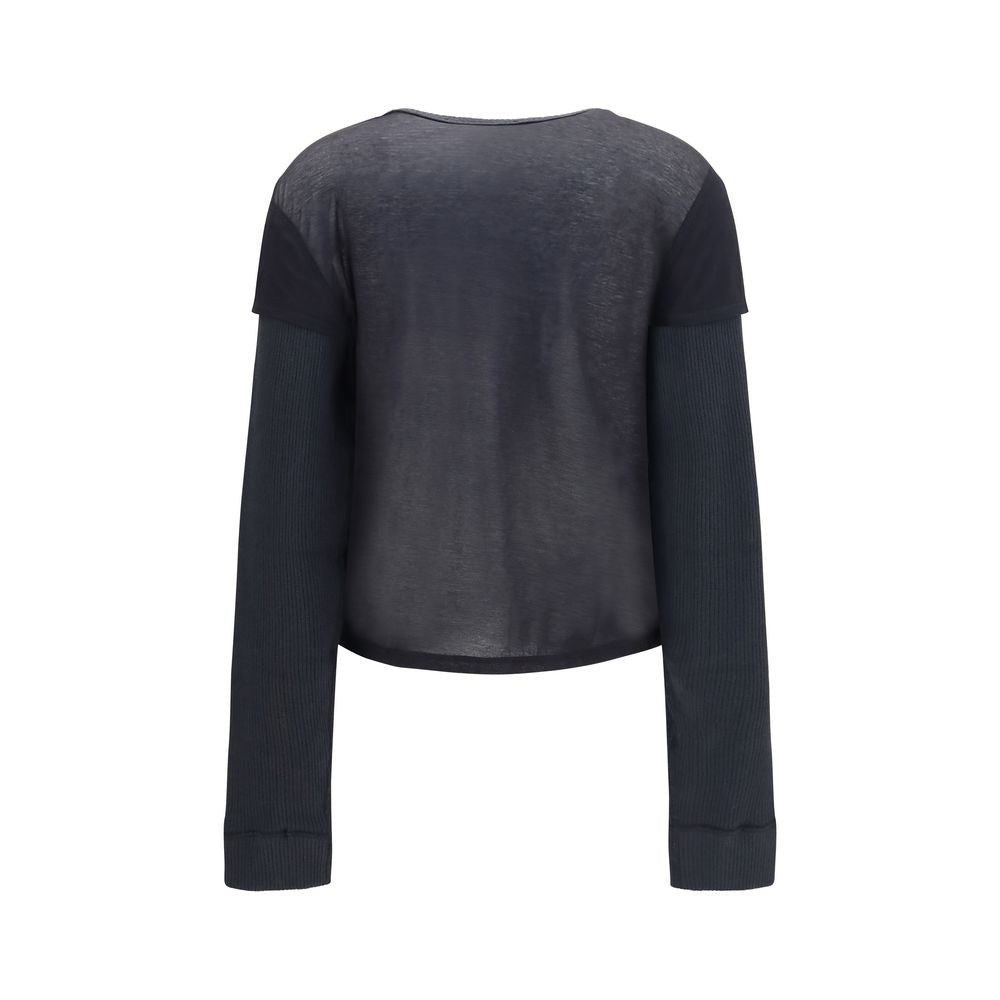 Cardigan by Our Legacy for women in cotton mesh & nylon black & pearl features an crisp silhouette, showcasing a sophisticated and detail for a truly crisp finish.