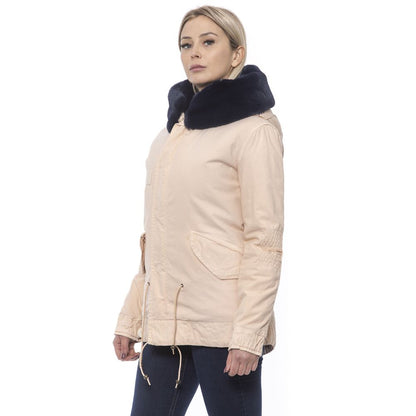 Parka by Mr&Mrs Italy for women in cotton polyamide wool & fur multicolor & pink presents a decadent silhouette, showcasing the decadent and functional for a premium, weather-ready look.