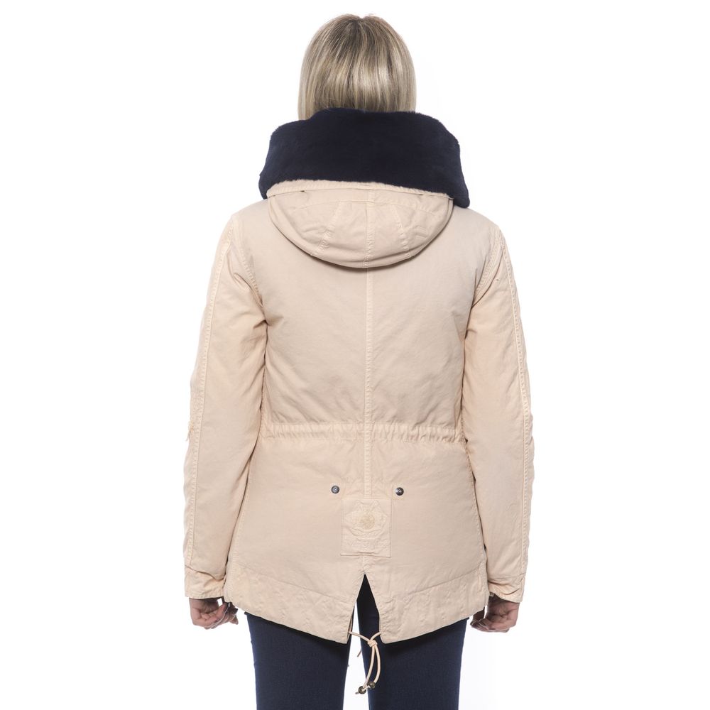 Parka by Mr&Mrs Italy for women in cotton polyamide wool & fur multicolor & pink presents a decadent silhouette, showcasing the decadent and functional for a premium, weather-ready look.