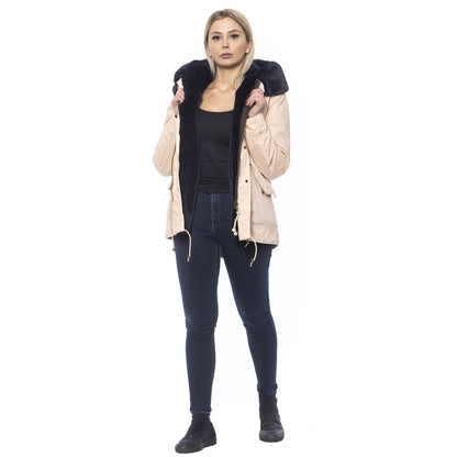 This Parka by Mr&Mrs Italy for women in cotton polyamide wool & fur multicolor & pink presents a utilitarian silhouette, meticulously detailed with and a utilitarian for a sophisticated, weather-ready look.