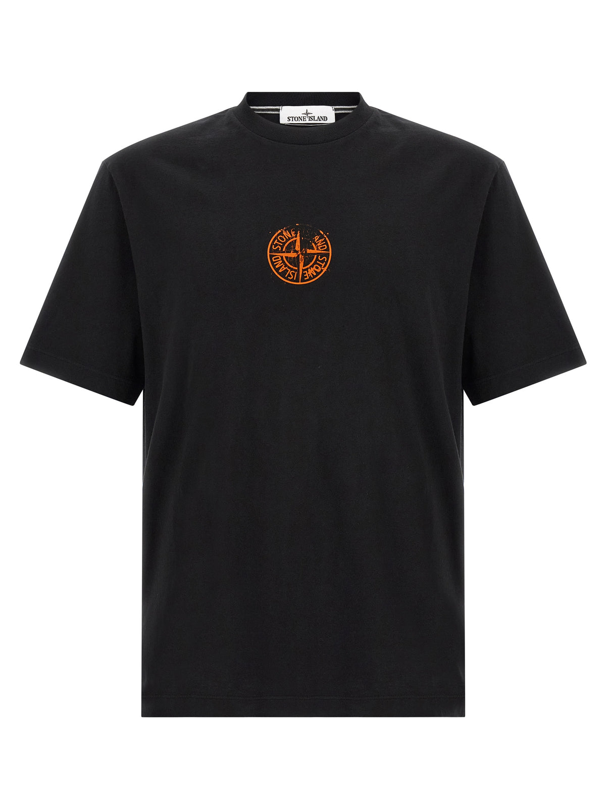 Stone Island Orange Cotton T-Shirt