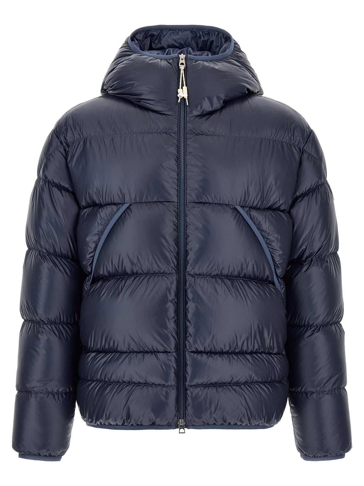 Moncler Men's Down Polyamide Felt Hooded Puffer Jacket - Blue Signature