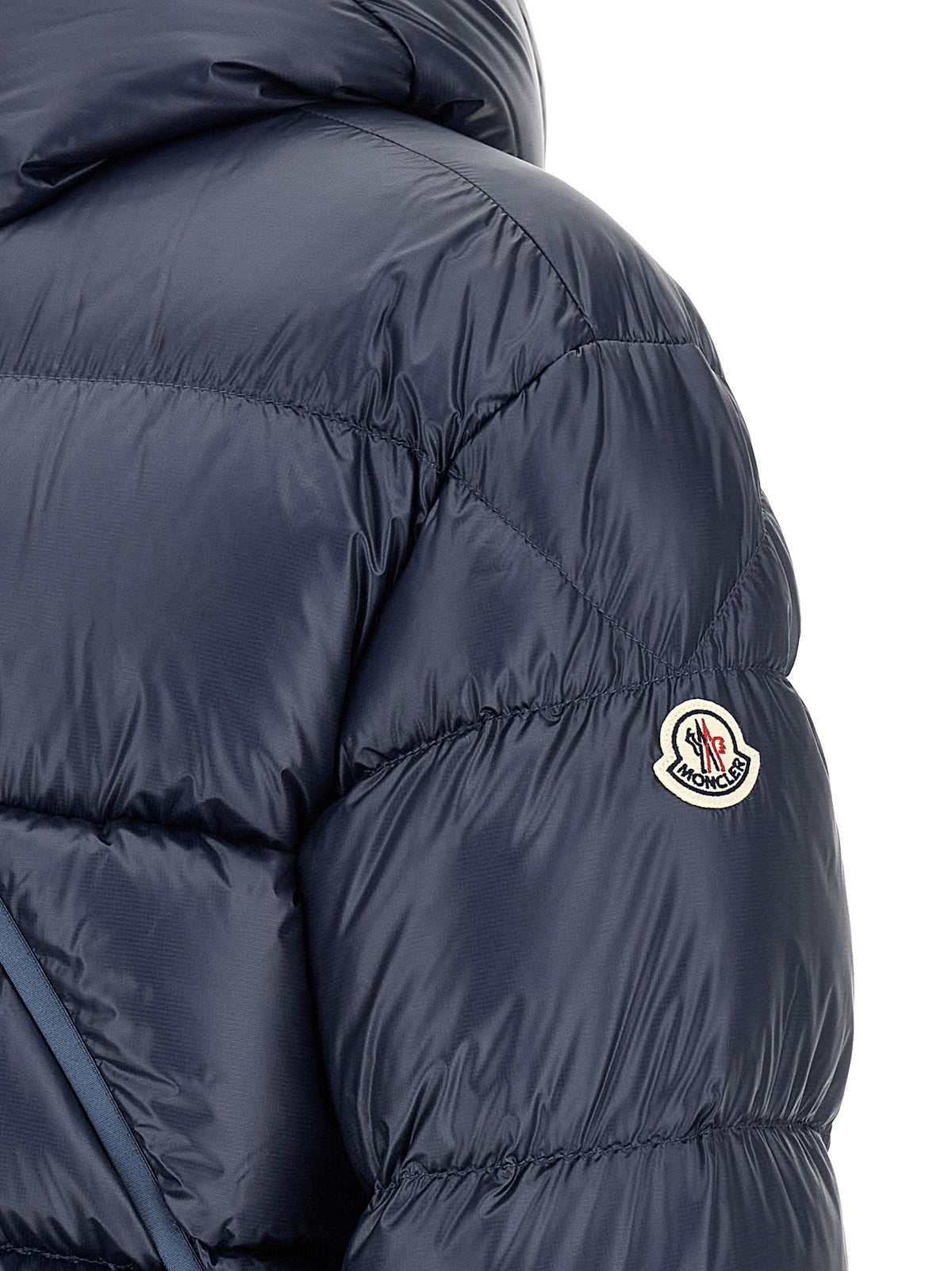 Moncler Men's Down Polyamide Felt Hooded Puffer Jacket - Blue Signature