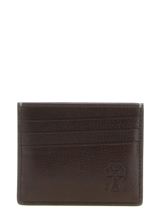 Cardholder Card Case by Brunello Cucinelli for men in bos taurus calfskin leather brown & signature features an meticulous design, elegantly showcasing the refined Bos Taurus Calfskin Leather Cardholder Card Case aesthetic while integrating sophisticated card-organization compact-design.