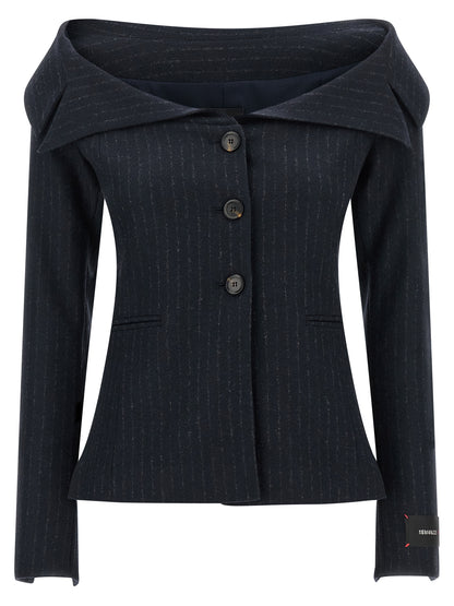 PINKO Blue Polyester Blazer