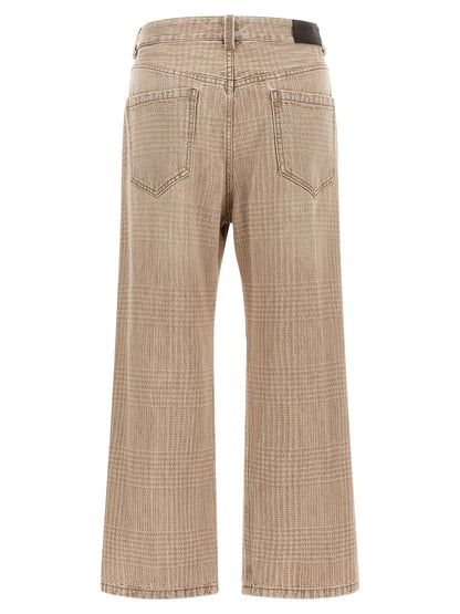 Brunello Cucinelli Beige Cotton Cropped Jeans