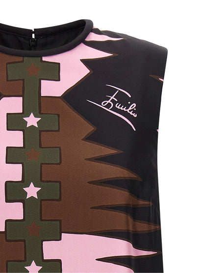Emilio Pucci Multicolor Silk Short Dress