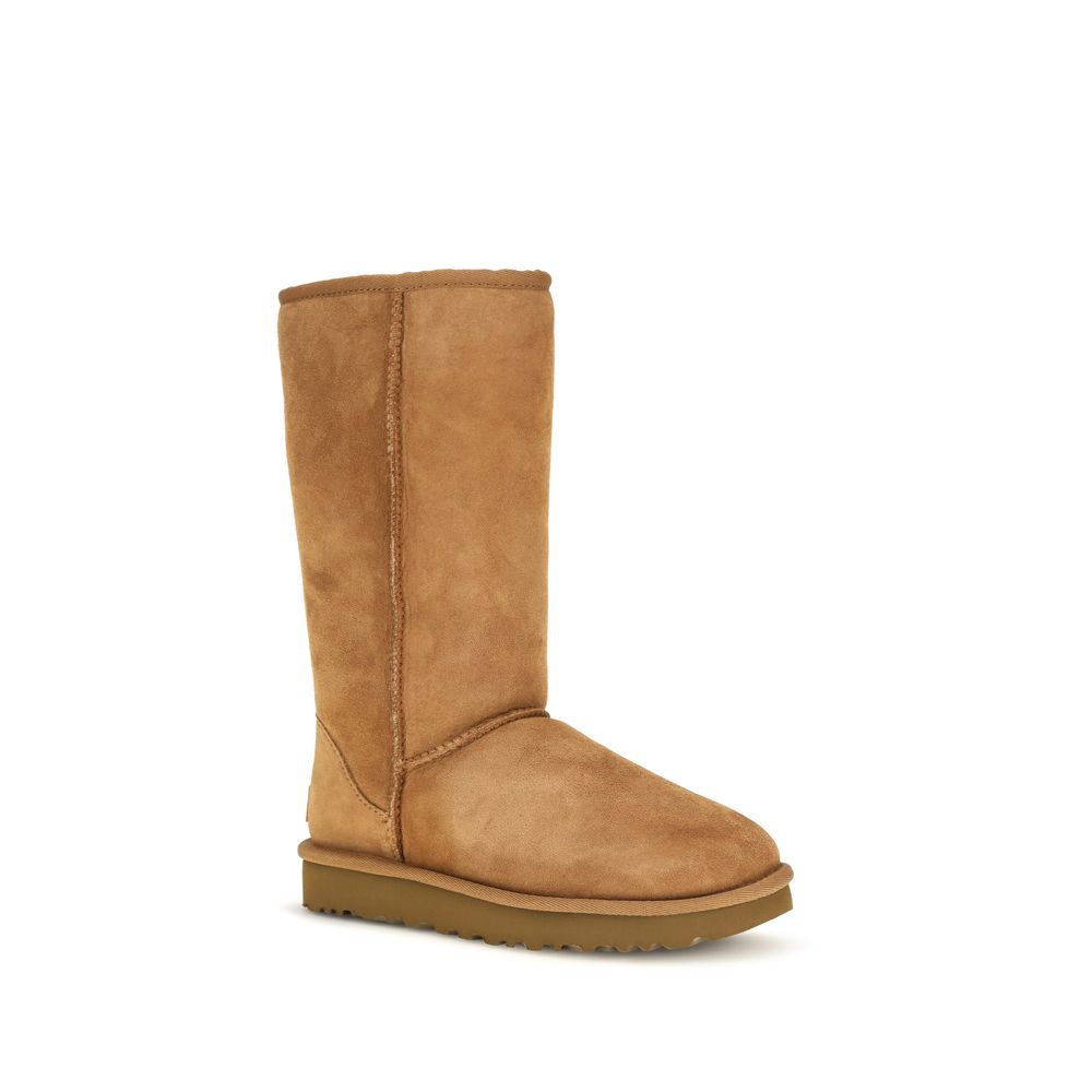 UGG Icon Women's Nylon Suede Leather Ankle Boots - Beige