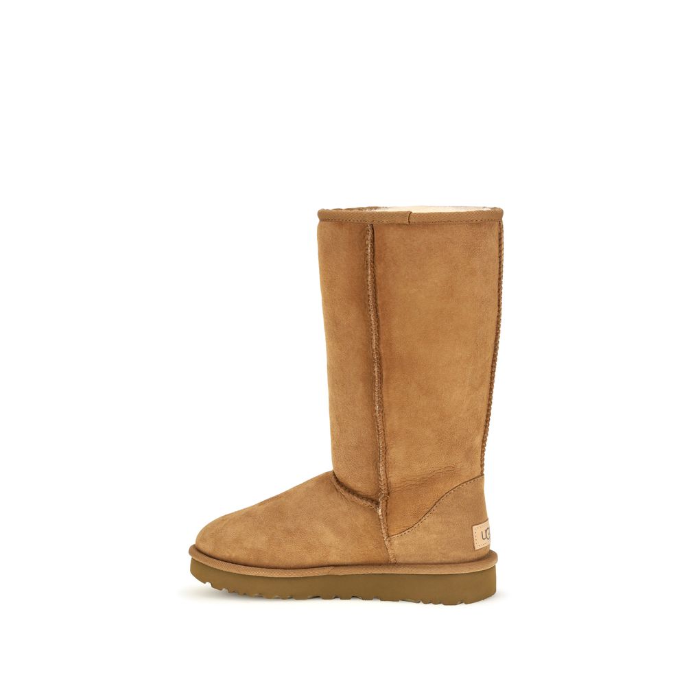 UGG Icon Women's Nylon Suede Leather Ankle Boots - Beige