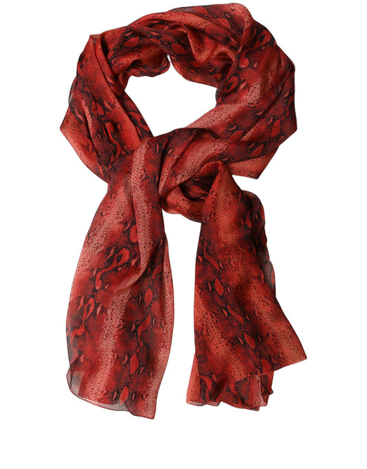 Scarf by Dolce & Gabbana for women in silk black, red & patterned showcases a eye catching silhouette, artfully capturing the essence of the eye catching Silk Foulard Scarf design for a sophisticated look.