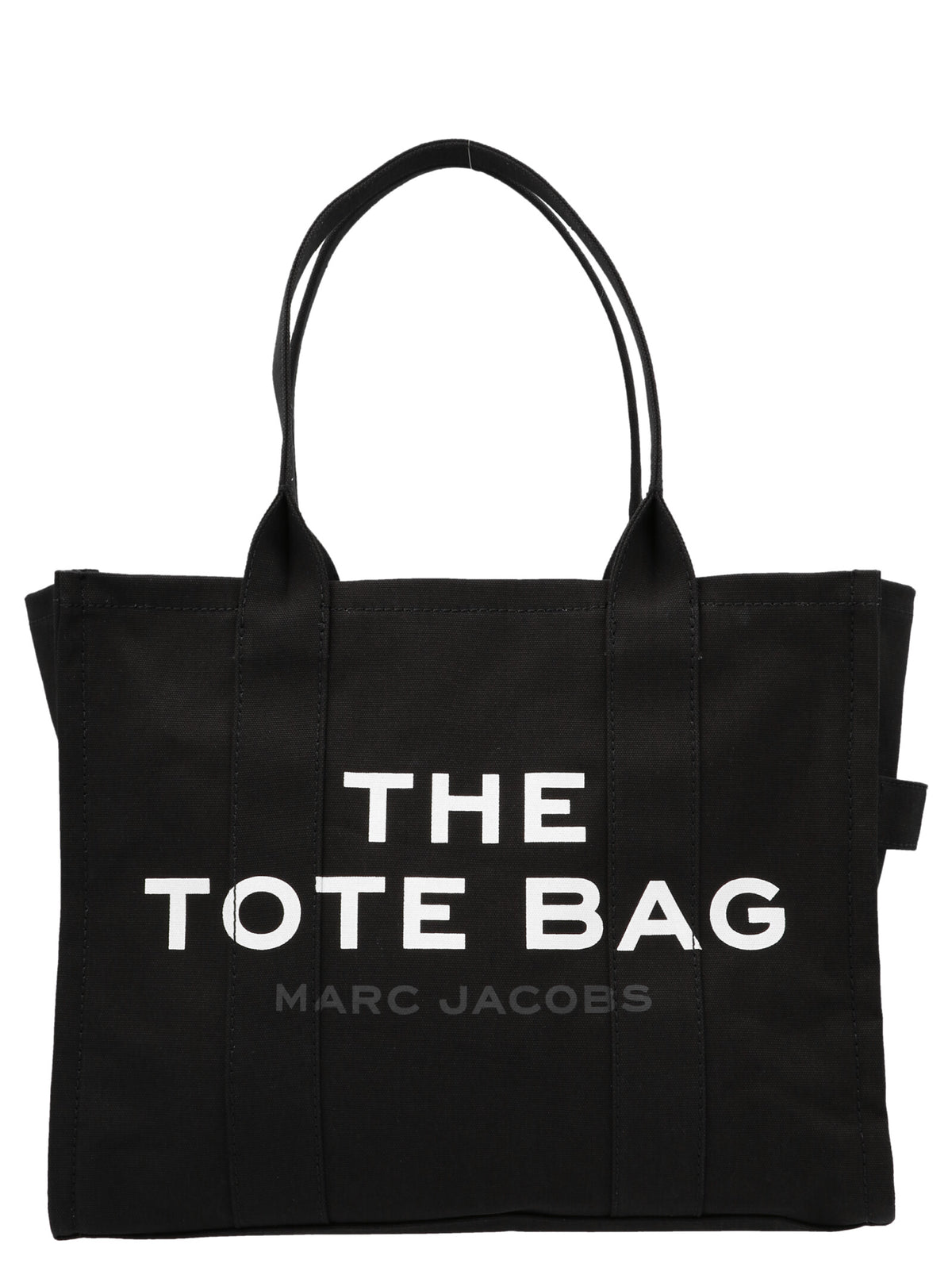 This Large Shopper Tote Bag by Marc Jacobs for women in cotton canvas bicolour, black, white & print features an on trend Cotton Canvas Large Shopper Tote Bag design with a secure zipper, ample , and on trend handle.