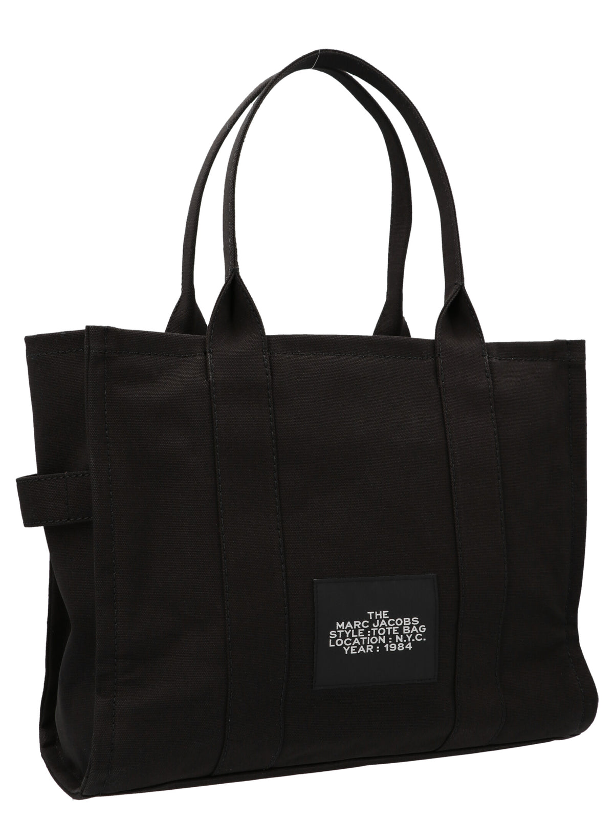 Large Shopper Tote Bag by Marc Jacobs for women in cotton canvas bicolour, black, white & print features a urban sophisticate Cotton Canvas Large Shopper Tote Bag design with a secure zipper, ample , and versatile handle for a urban sophisticate finish.