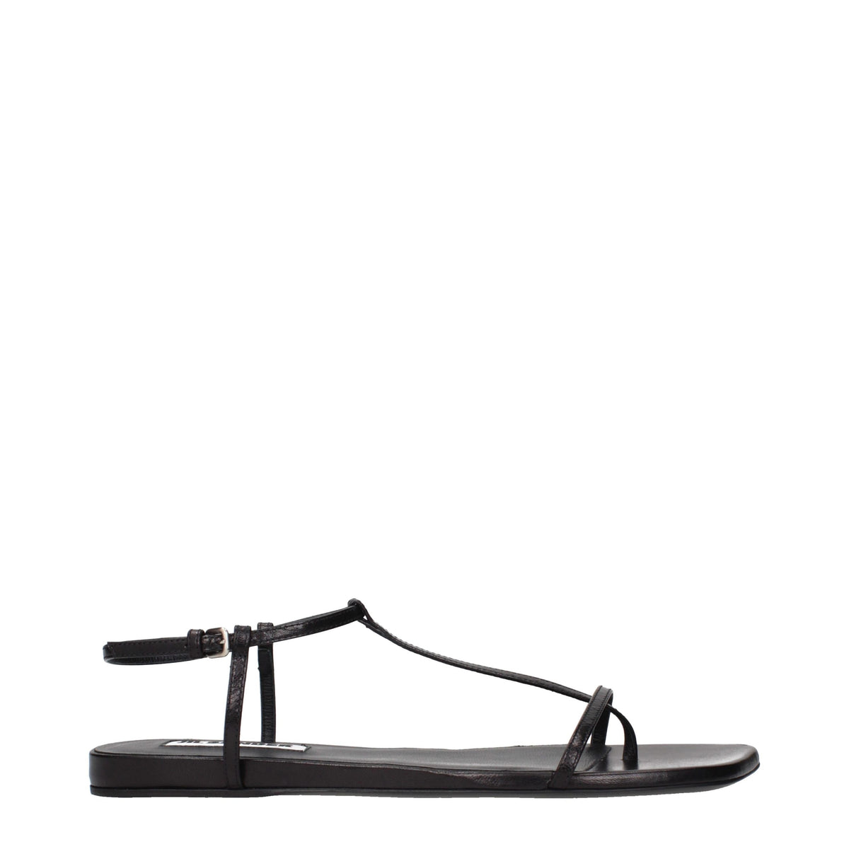 Flip-Flop Sandals by Jil Sander for women in leather black features an effortlessly chic silhouette from the Women's Leather Flip-Flop Sandals collection, showcasing a effortlessly chic and elegant .