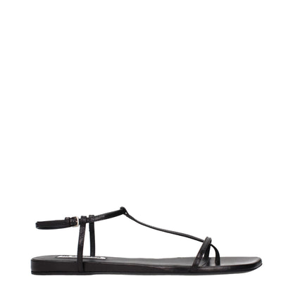 Flip-Flop Sandals by Jil Sander for women in leather black features an effortlessly chic silhouette from the Women's Leather Flip-Flop Sandals collection, showcasing a effortlessly chic and elegant .