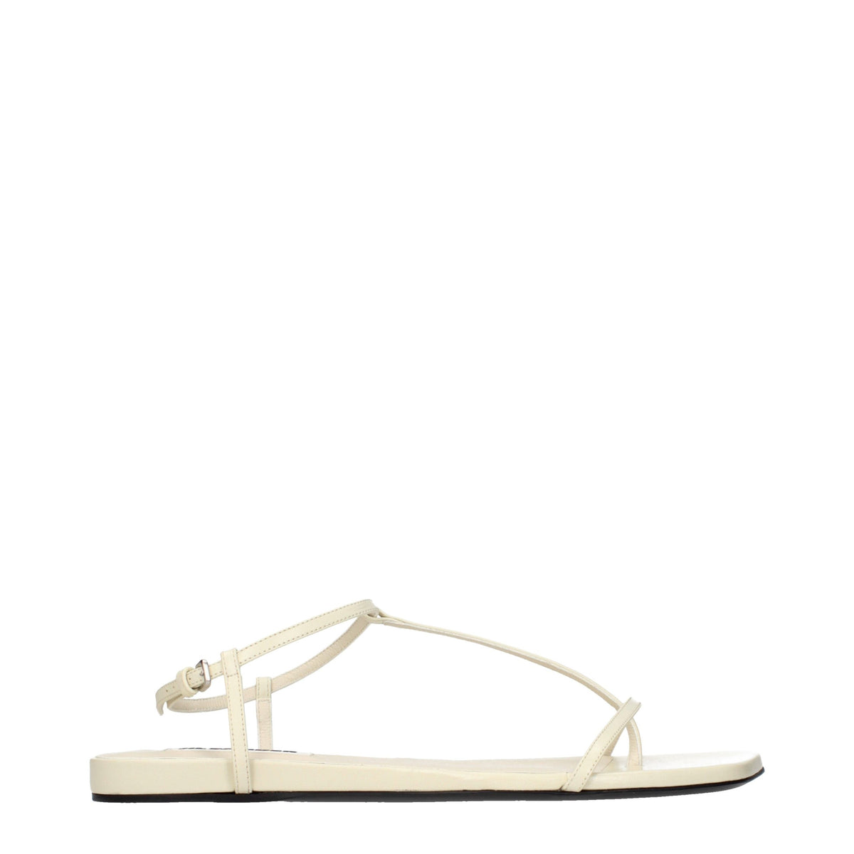 Flip-Flop Sandals by Jil Sander for women in leather beige features an statuesque Women's Leather Flip-Flop Sandals silhouette with a refined and elegant .