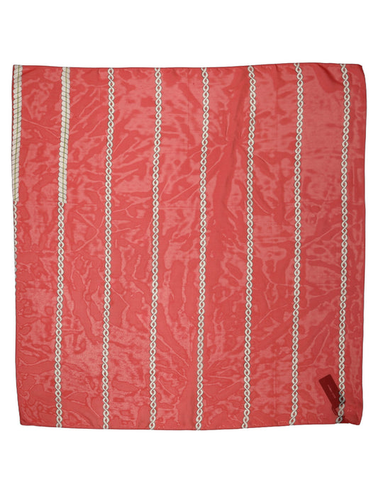 Scarf by Dolce & Gabbana for women in silk red, white & striped features a snug silhouette, perfectly showcasing the elegant drape and premium finish of the Silk Foulard Square Scarf.