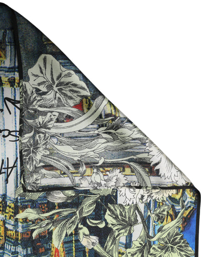 Dolce & Gabbana Multicolor Printed Silk Square Foulard Scarf