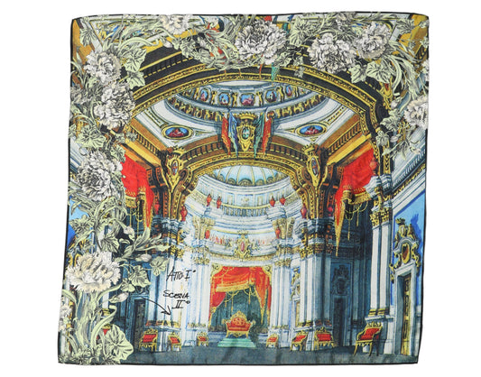 Scarf by Dolce & Gabbana for women in silk multicolor features a snug silhouette, perfectly showcasing the elegant drape and premium finish of the Silk Foulard Square Scarf.