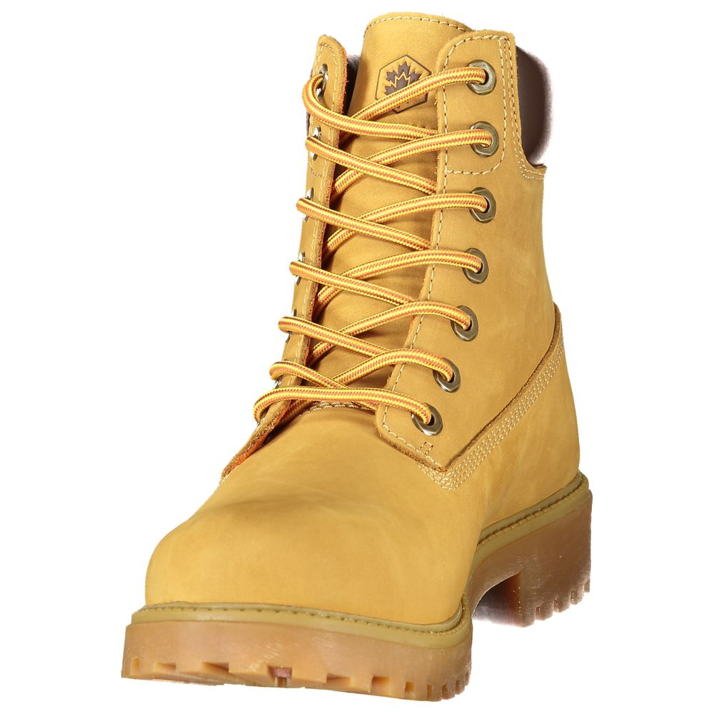 Ankle Boots by Lumberjack for men in polyester brown, yellow & print showcases a ergonomic silhouette from the Men's Polyester Ankle Boots collection, featuring a ergonomic and a ergonomic .