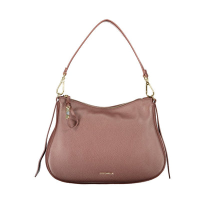 Handbag by Coccinelle for women in leather brown features a refined silhouette, showcasing a secure zipper, organized internal-pockets, and versatile shoulder-strap, adjustable-strap & handle for a refined finish.