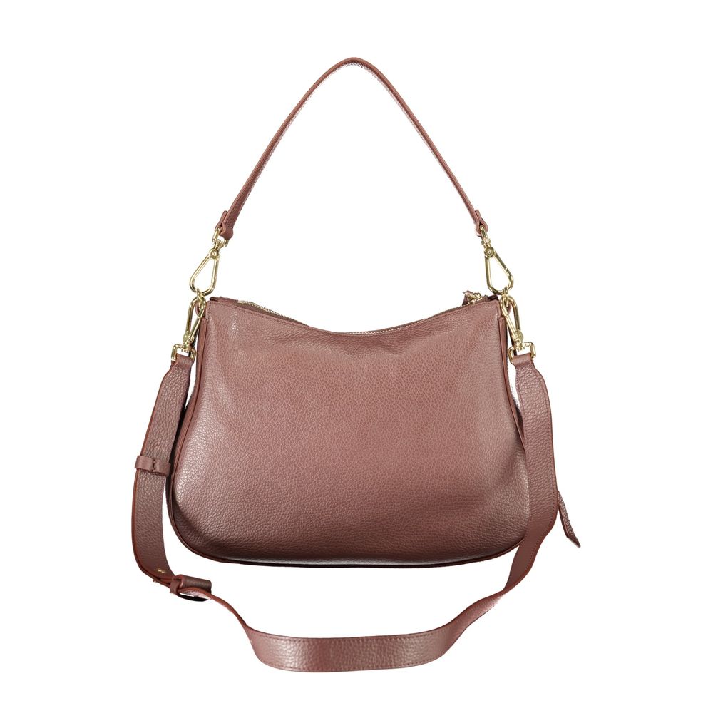 Handbag by Coccinelle for women in leather brown features a contemporary silhouette, showcasing a secure zipper, ample internal-pockets, and contemporary shoulder-strap, adjustable-strap & handle for a sophisticated look.
