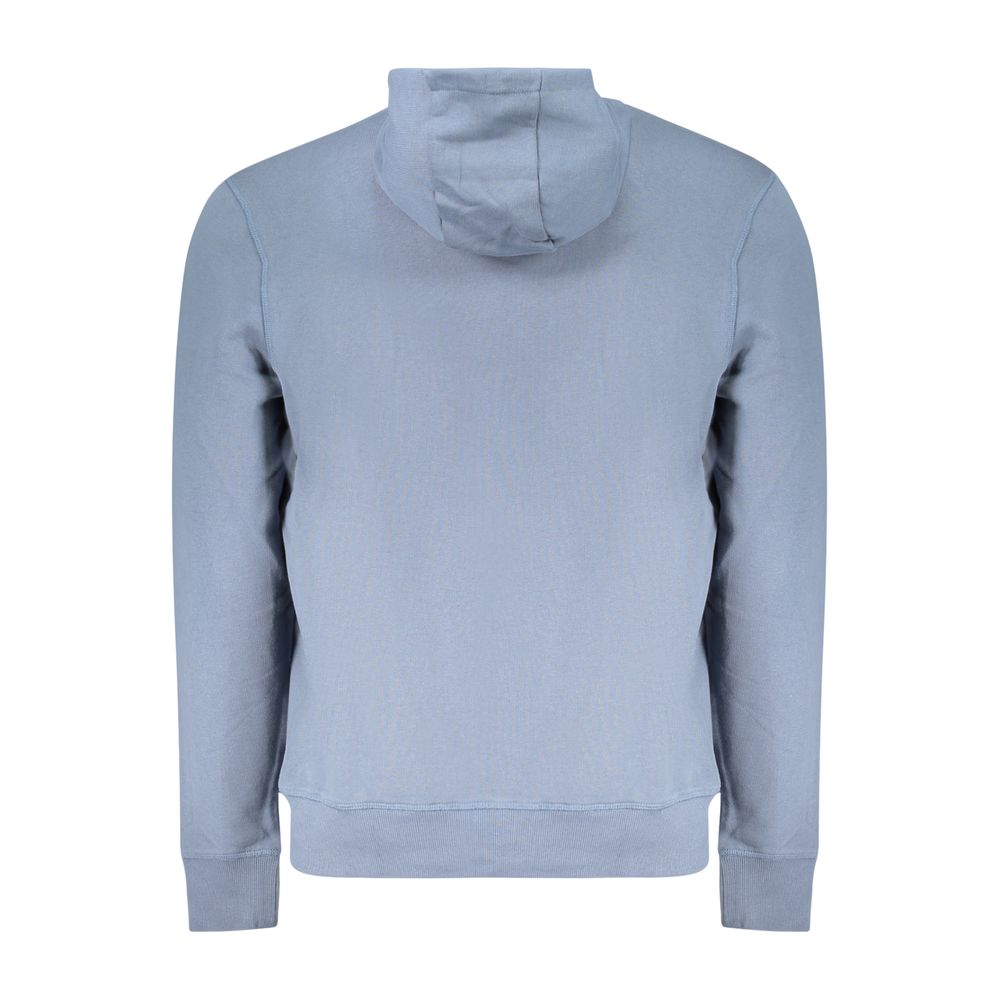 Sweatshirt Hoodie by North Sails for men in cotton blue features a edgy silhouette, detailed with a edgy hooded neckline and for a refined finish.