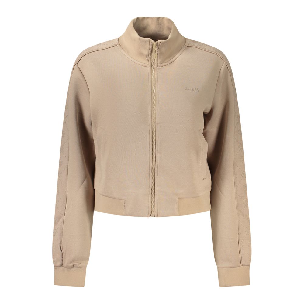 Sweatshirt by Guess Jeans for women in polyester beige features a unrivaled silhouette with a refined and unrivaled detailing for a sophisticated look.