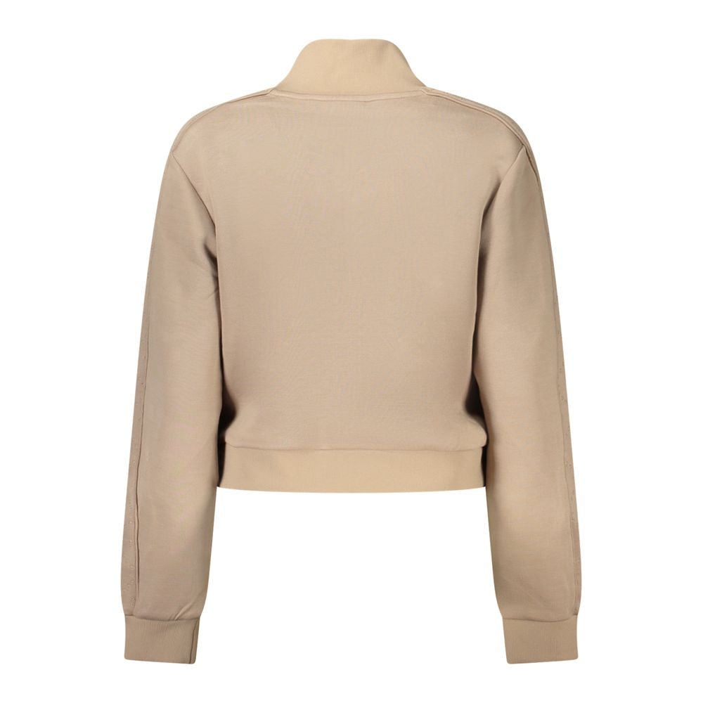 Sweatshirt by Guess Jeans for women in polyester beige features an exquisite silhouette, showcasing and details for a exquisite look.