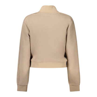 Sweatshirt by Guess Jeans for women in polyester beige features an exquisite silhouette, showcasing and details for a exquisite look.