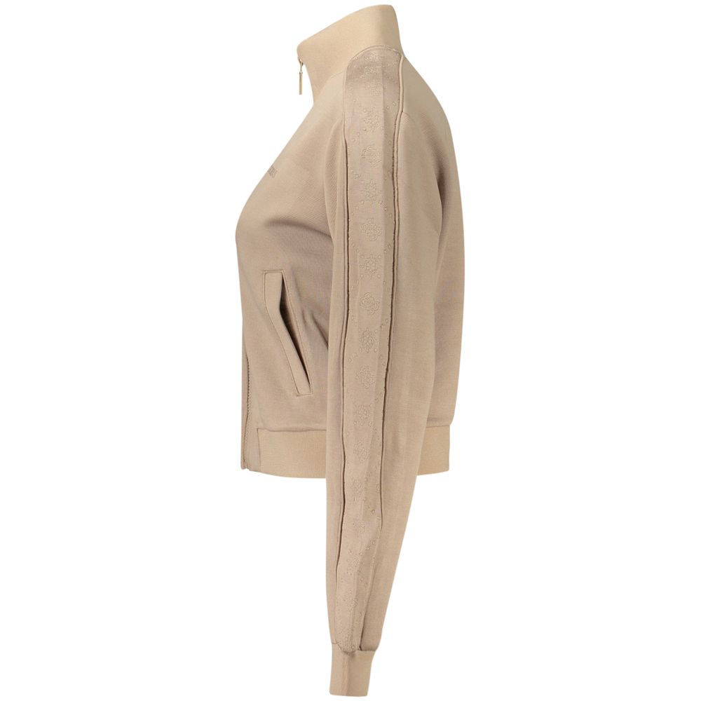 Sweatshirt by Guess Jeans for women in polyester beige features a unrivaled silhouette with a refined and unrivaled detailing for a sophisticated look.