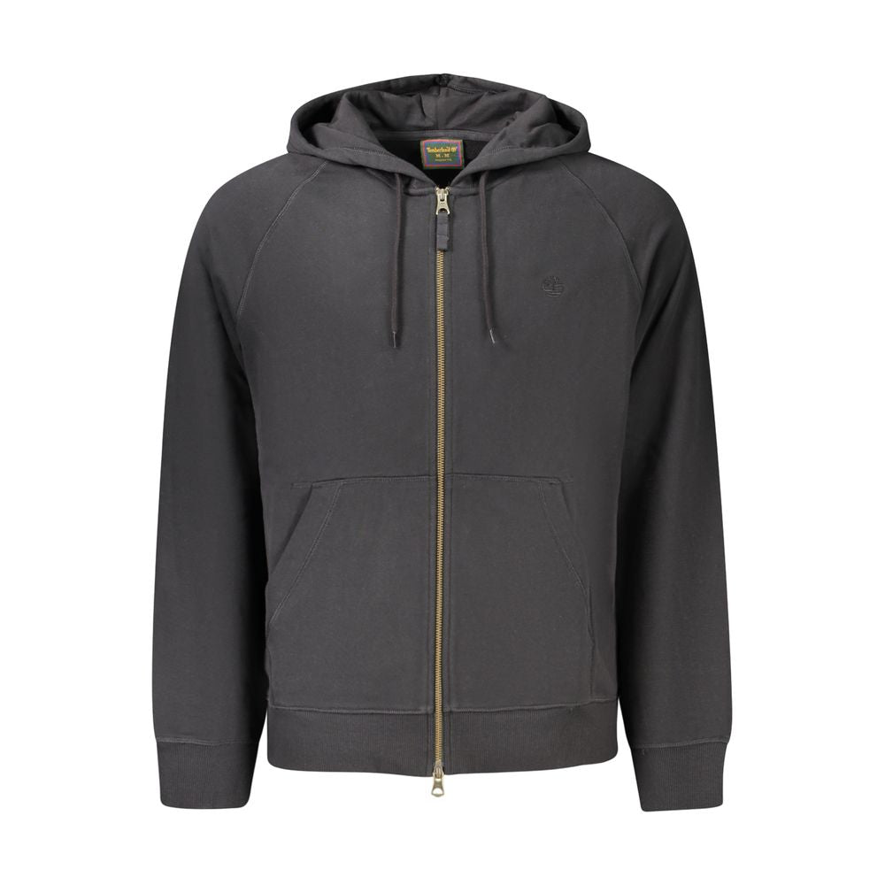 Sweatshirt Hoodie by Timberland for men in cotton black features an avant-garde silhouette, showcasing a sophisticated hooded neckline and detail for a truly avant-garde finish.