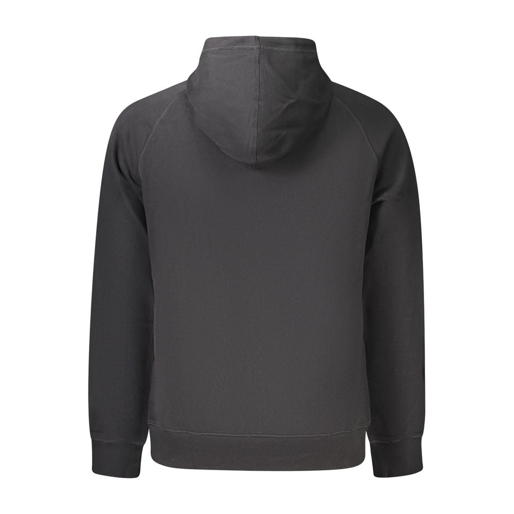 Sweatshirt Hoodie by Timberland for men in cotton black showcases a city-ready silhouette, artfully detailed with a signature and for a city-ready finish.