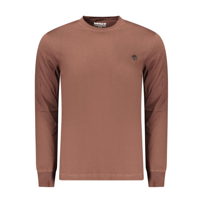 T-Shirt by Timberland for men in cotton brown features an edgy silhouette, meticulously detailed with a sophisticated and crew neckline for a truly edgy finish.